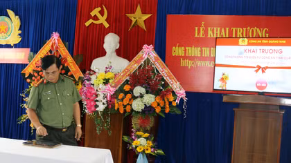 Công an tỉnh Quảng Nam khai trương Cổng thông tin điện tử