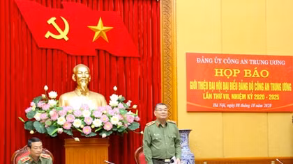 Đại hội Đảng bộ Công an Trung ương lần thứ VII sẽ diễn ra từ ngày 11 đến 13/10