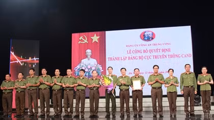 Công bố thành lập Đảng bộ Cục Truyền thông CAND