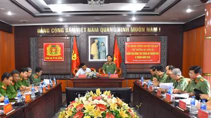Lãnh đạo Bộ Công an thăm và kiểm tra công tác tại TP Đà Nẵng