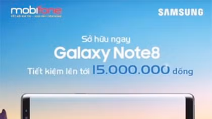 Galaxy Note 8 giá… hơn 7 triệu đã lên kệ tại cửa hàng MobiFone