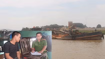 3 tàu hút cát trên sông Cầu bỏ chạy khi gặp Cảnh sát đường thủy