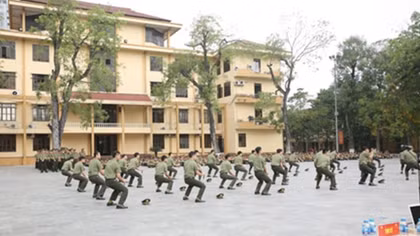 Học viện ANND tổ chức Hội thi điều lệnh, võ thuật