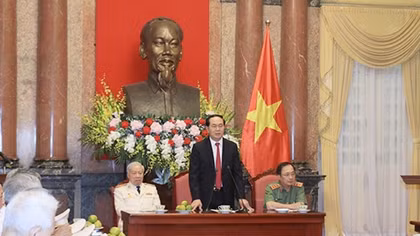 Chủ tịch nước gặp mặt đại biểu công an chi viện chiến trường miền Nam