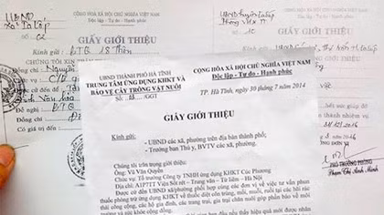 DN lợi dụng giấy giới thiệu của chính quyền địa phương để trục lợi