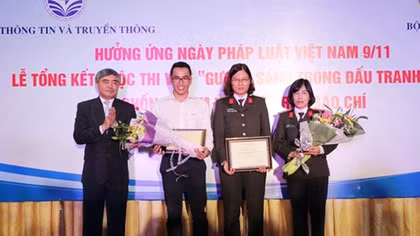 Phóng viên Báo CAND đạt 2 giải cuộc thi Gương sáng đấu tranh phòng chống tham nhũng
