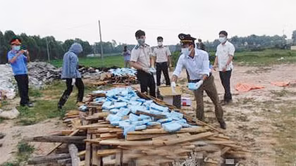 Phú Thọ tiêu hủy 300 bánh heroin