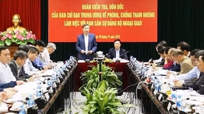 Kiểm tra, đôn đốc công tác phòng, chống tham nhũng tại Bộ Ngoại giao
