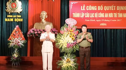 Công bố quyết định thành lập CLB Công an hưu trí Nam Định