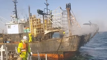 Cháy tàu cá ngoài khơi Hàn Quốc, 1 thuyền viên người Việt thiệt mạng