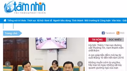 Đình chỉ tạm thời Báo điện tử Tầm nhìn