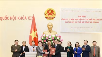 Tăng cường phối hợp giữa Ủy ban Thường vụ Quốc hội và Ủy ban Trung ương MTTQ Việt Nam