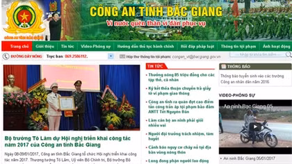 Khai trương trang thông tin điện tử Công an tỉnh Bắc Giang