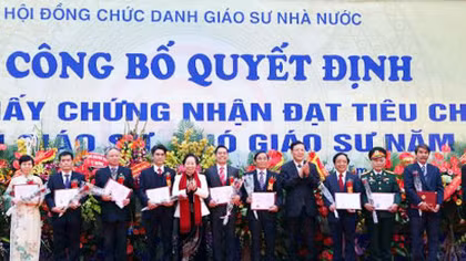 Lực lượng CAND có thêm 4 Giáo sư và 26 Phó giáo sư