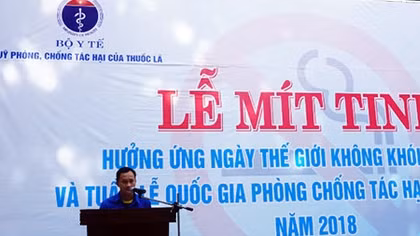 Các bộ, ngành, địa phương hưởng ứng Tuần lễ quốc gia không khói thuốc lá năm 2018 