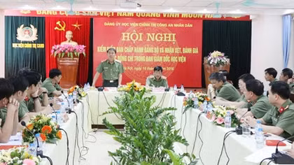 Hội nghị kiểm điểm Ban chấp hành Đảng bộ Học viện Chính trị CAND