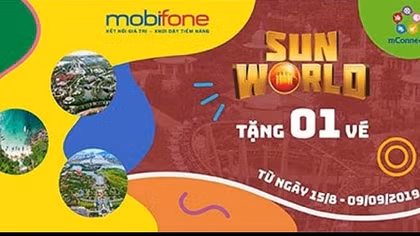 Khách hàng MobiFone nhận voucher vui chơi giải trí tại SunWorld với mConnect