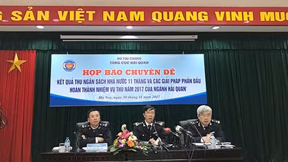 Hải quan phấn đấu đạt 285.000 tỷ đồng thu ngân sách 2017