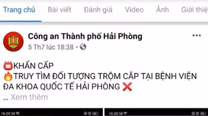 Qua facebook truy tìm kẻ trộm điện thoại trong bệnh viện