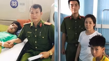 Công an dũng cảm cứu người bị đuối nước trên biển