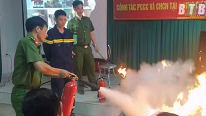 Công an Thái Bình chủ động phòng cháy, chữa cháy trong mùa nắng nóng