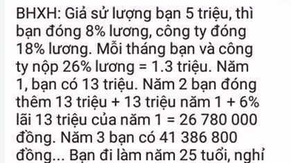 Bộ LĐ-TB&XH lên tiếng về cách tính BHXH lan truyền trên mạng