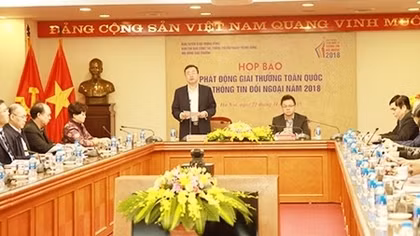 Phát động Giải thưởng toàn quốc về thông tin đối ngoại năm 2018