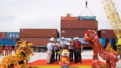 PTSC Thanh Hóa và GLS Shipping khai trương tuyến vận tải container tại Nghi Sơn