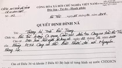 Quyết định đình nã Hà Công Khánh