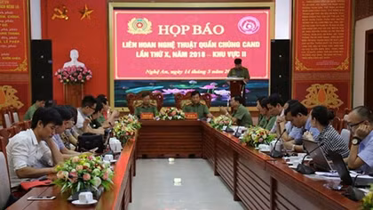 Họp báo Liên hoan Nghệ thuật quần chúng CAND lần thứ X năm 2018
