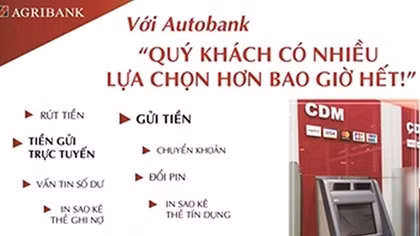 Agribank trang bị thêm máy CDM mới cho các điểm giao dịch