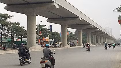 Dự án đường sắt đô thị Nhổn - Ga Hà Nội sẽ khai thác trước 8km trên cao vào năm 2021