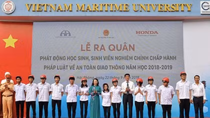 Hải Phòng phát động học sinh, sinh viên chấp hành ATGT