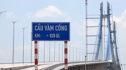 Ngày 19-5, khánh thành, đưa vào khai thác cầu Vàm Cống