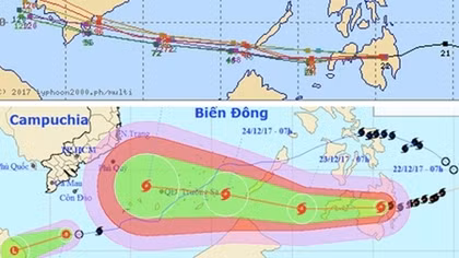 Tất cả các nước đều không dự báo đúng cơn bão số 16