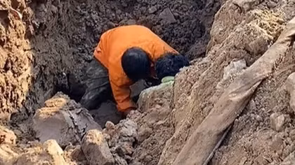 Vụ "đào được người đàn ông dưới lòng đất" là tin đồn trên mạng