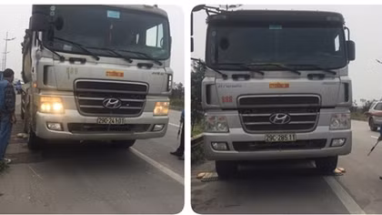Xử phạt xe "logo lạ" trên QL18, chỉ cần nhìn là biết quá tải
