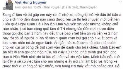 Chàng trai kém may mắn gặp toàn người tốt ở Hà Nội