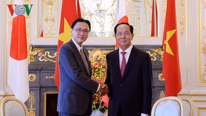 Chủ tịch nước Trần Đại Quang tiếp Chủ tịch Ủy ban điều hành Hạ viện Nhật Bản Keiji Furuya