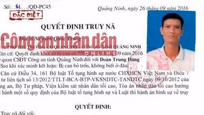 Truy nã nghi can sát hại 4 bà cháu ở Quảng Ninh