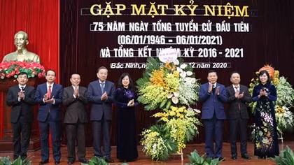 Đoàn đại biểu Quốc hội Bắc Ninh gặp mặt kỷ nhiệm 75 năm ngày Tổng tuyển cử đầu tiên