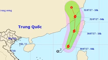 Bão số 5 hướng vào Trung Quốc, miền Bắc nắng nóng diện rộng