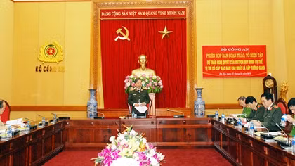 Họp ban soạn thảo, tổ biên tập dự thảo nghị quyết quy định vị trí có cấp bậc hàm cao nhất là cấp tướng trong CAND