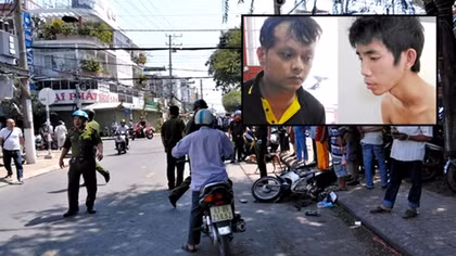 2 tên cướp dùng bình xịt hơi cay cướp gần nửa tỷ giữa ban ngày