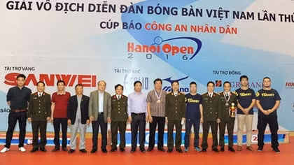 Bế mạc giải vô địch Diễn đàn bóng bàn Việt Nam tranh Cúp Báo CAND lần thứ 10