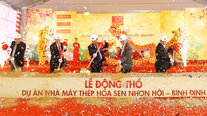 Tập đoàn Hoa Sen đầu tư 2.000 tỉ xây dựng nhà máy thép tại Bình Định