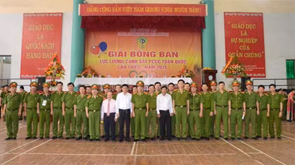 Khai mạc Giải bóng bàn lực lượng Cảnh sát PCCC