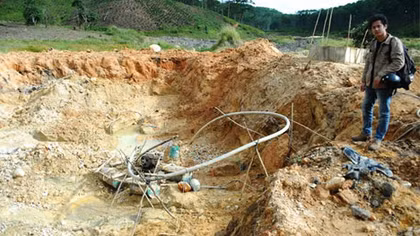Sập hầm khai thác thiếc, 2 người tử nạn