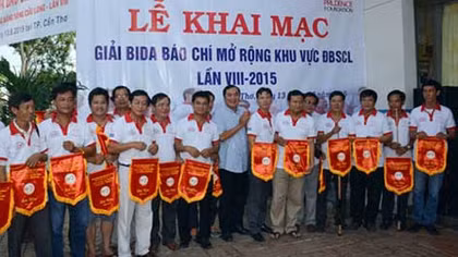 Khai mạc giải Bida báo chí khu vực ĐBSCL – 2015
