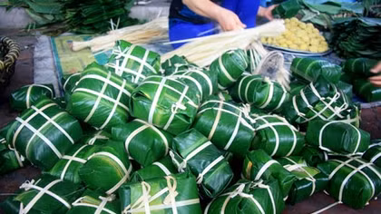 Tết sớm biếc xanh ở làng bánh chưng Tranh Khúc 